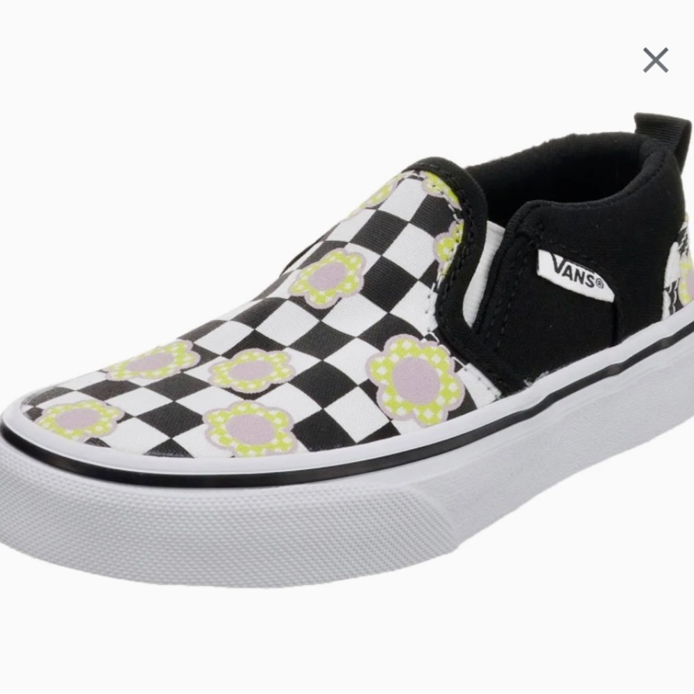 Vans Asher Black White Lilac women size 7